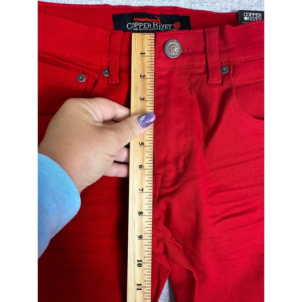NWT Copper Rivet Jeans Mens 30x30 Red Slim Fit Streetwear - Picture 7 of 10